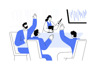 Making investment decision abstract concept vector illustration.