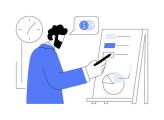 Portfolio manager abstract concept vector illustration.