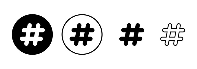 Hashtag icon vector isolated on white background. hashtag vector icon