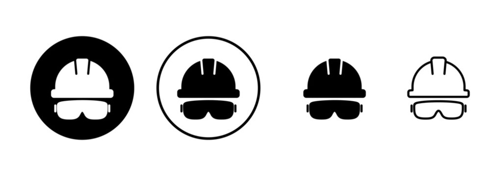 Helmet icon vector isolated on white background. Motorcycle helmets. Racing helmet. construction helmet icon. Safety helmet