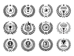 Emblem awards with laurel wreath