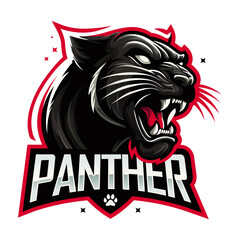 Black panther mascot logo vector