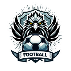 Retro flat design football logo template