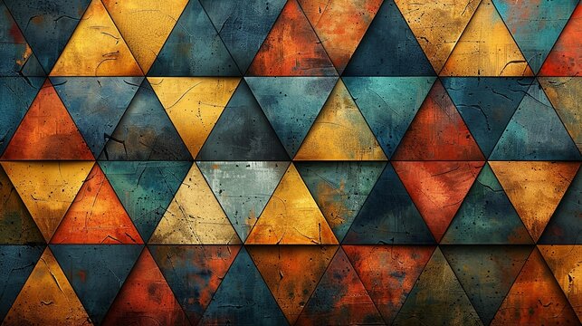 Right triangles in a seamless background texture with a hand-drawn effect, adding a personal and artistic touch to various design projects and artwork. , Minimalism,