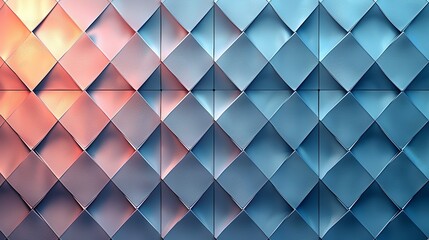 Obraz premium Diamond-shaped rhombus patterns in a seamless background texture with a subtle gradient, creating a sophisticated and elegant design for artwork. , Minimalism,