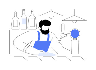 Cleaning bar surfaces abstract concept vector illustration.