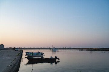 茨城　早朝の会瀬漁港（日立市）