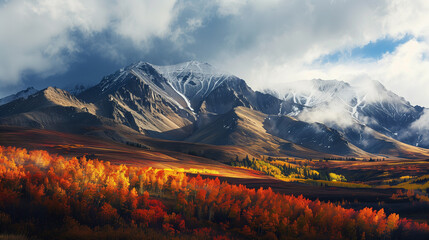 beautiful mountain landscape wallpaper, background 