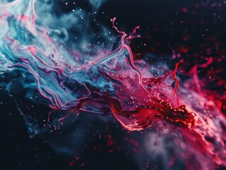 Mesmerizing Fluid Motion and Chromatic Explosion of Dreamlike Digital Art