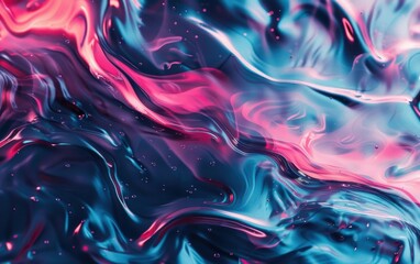 Captivating Surreal Fluid Patterns with Holographic Gradients and Vibrant Digital Design