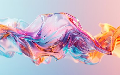 Captivating Holographic Gradients and Surreal Fluid Patterns of Vibrant Digital Design