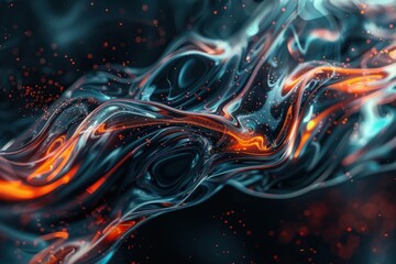 Captivating Fluid Motion and Vibrant Digital Color Swirls in Futuristic Patterns
