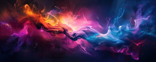 Captivating Fluid Holographic Swirls in Vibrant Digital Dreamscape