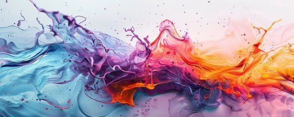 Captivating Fluid Gradients and Holographic Organic Shapes in Contemporary Abstract Visual Art