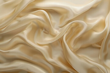 Obraz premium elegant creamy satin fabric with delicate folds and soft texture for luxury design background