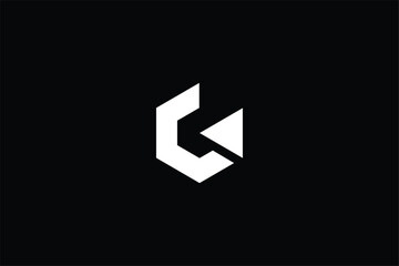 letter C arrow triangle logo for camera video recorder and cinema production and movie media company logo 