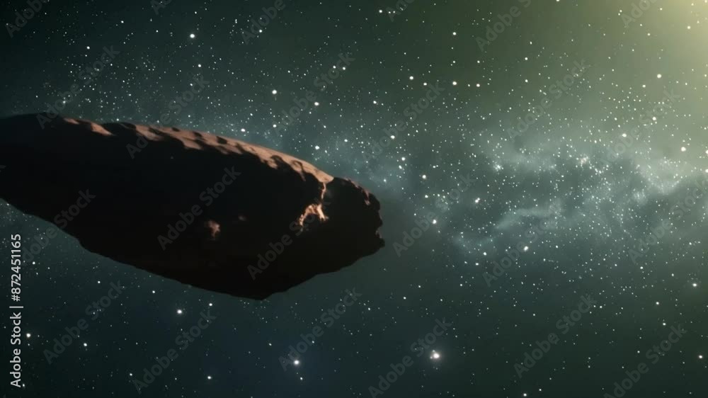 Poster This asteroid in space. A lonely asteroid floating in space. Galaxy