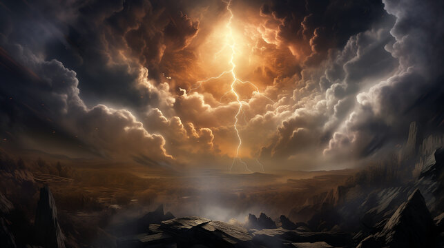 Creation. Genesis 1 – 2:4. God said, “Let there be light,” and there was light. beginning, Bible describes birth of creation celestial event with dawn breaking through cloudscape symbolized heavens.