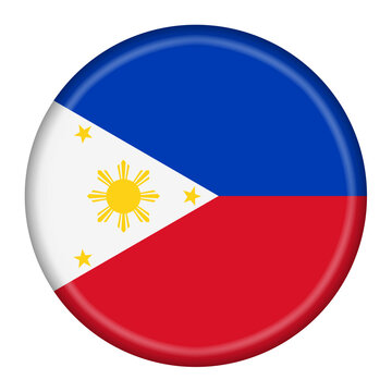 Philippines flag button with clipping path