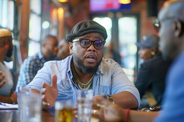 Black Entrepreneur in Vibrant Startup Hub - Creative Team, Disruptive Ideas, Industry Innovation