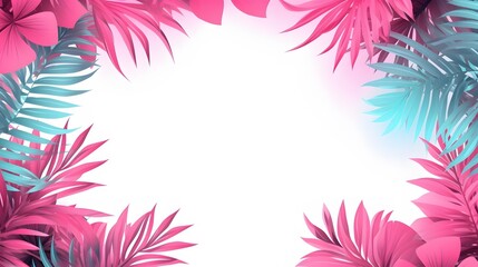 purple and blue tropical leaf background