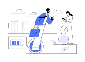 Personal transporter abstract concept vector illustration. © Visual Generation