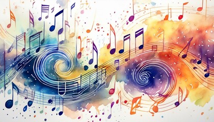 Obraz premium abstract background with notes