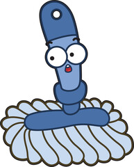 Home cleaning cute doodle vector images with eyes and mouth.
Simple cleaning materlials element.