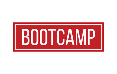 Red Bootcamp Rubber Stamp Seal Vector