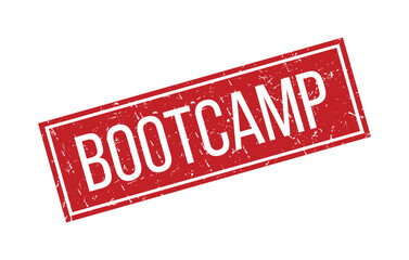 Red Bootcamp Rubber Stamp Seal Vector