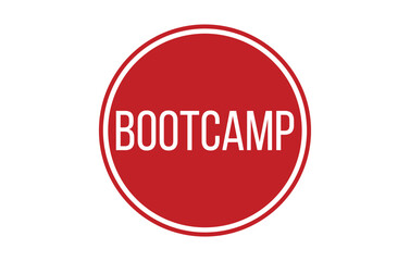 Red Bootcamp Rubber Stamp Seal Vector