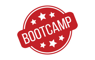 Red Bootcamp Rubber Stamp Seal Vector