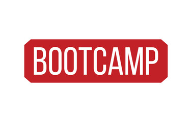 Red Bootcamp Rubber Stamp Seal Vector