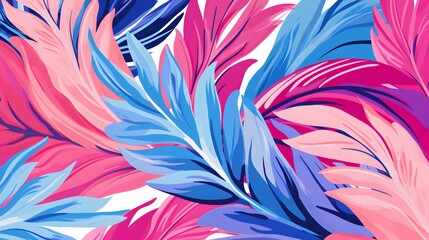 purple and blue tropical leaf background