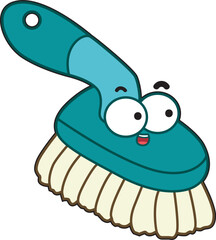Home cleaning cute doodle vector images with eyes and mouth.
Simple cleaning materlials element.