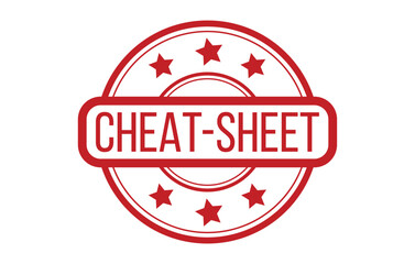 Cheat sheet Rubber Stamp Seal Vector illustration isolated on white background