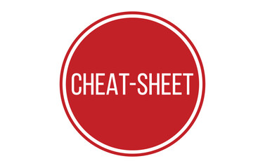 Red Cheat sheet Rubber Stamp Seal Vector illustration isolated on white background