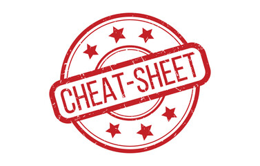 Cheat sheet Rubber Stamp Seal Vector illustration isolated on white background