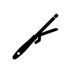 Hair curler icon vector flat black trendy style illustration for web and app on white background..eps