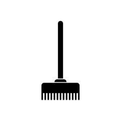 Rake icon. simple flat black trendy style illustration for web and app on white background..eps