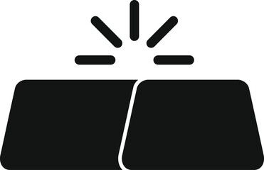 Black gold bar shining with value and success concept