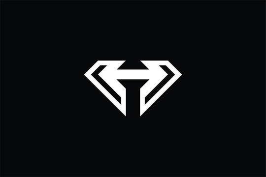 letter H arrow combined logo, letter H diamond icon abstract logo, letter H bridge icon Universal elegant vector emblem Premium business logotype