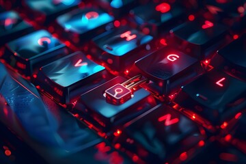 Find stunning images of cybersecurity in action., clean background, Photo stock style, clean background, no copyrighted logo, no letters