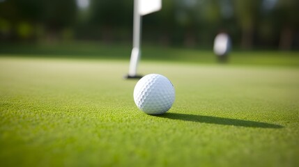 Obraz premium Golf Ball near hole