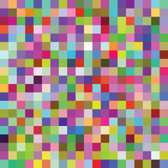 Seamless pattern, multicolored squares, pixels, vector backgrounds