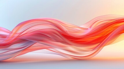 A long red wave with orange streaks