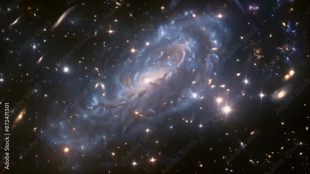 Poster This stunning image of a spiral galaxy in the Virgo Cluster captured by the Hubble Space Telescope.