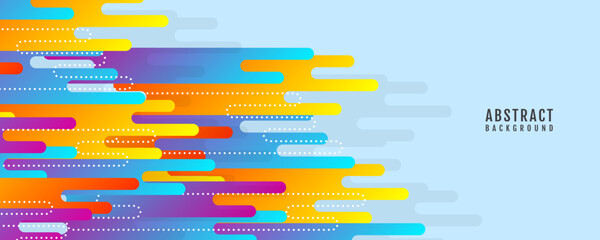 3D colorful abstract background overlap layer on bright space with horizontal lines shape decoration. Modern graphic design element rounded style concept for web banner, flyer, card, or brochure cover