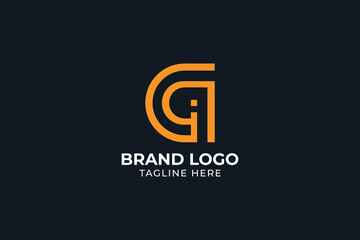 letter CP DI DP modern iconic elegant professional business logo, letter CD Pi creative minimal monochrome monogram symbol