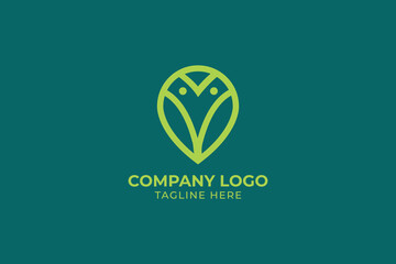 eco friendly sign, location happy human yoga and wellness iconic lineart logo